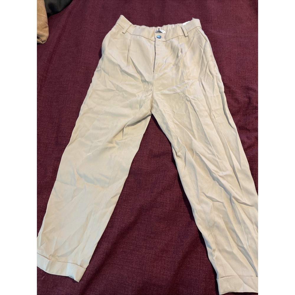 Zara Pleated Women Pants Size XS Light Brown